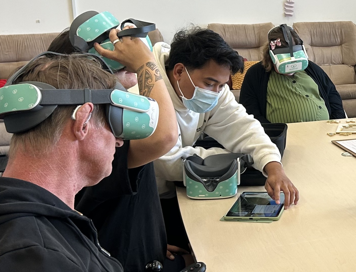 Sockburn Centre having fun with VR